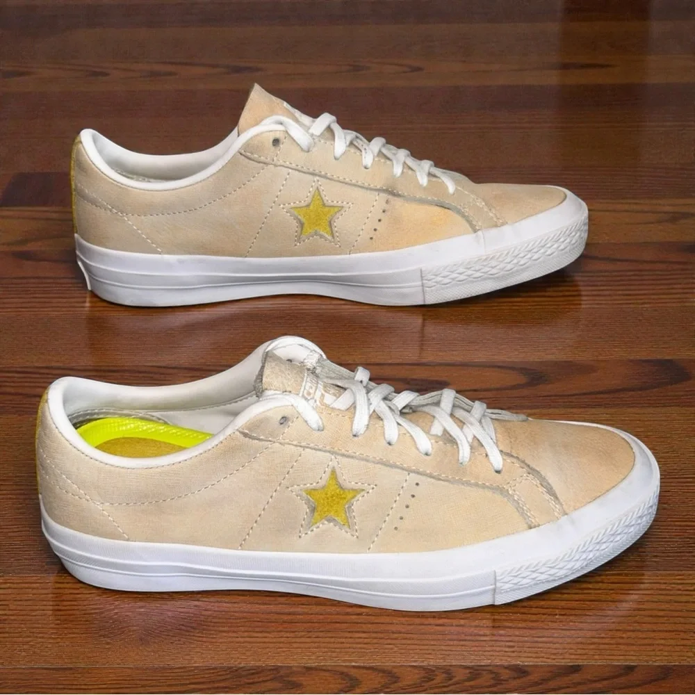 Converse One Star Ox Shoes Leather Bitter Lemon/White (153994C) Men’s 8.5 - Picture 10 of 11